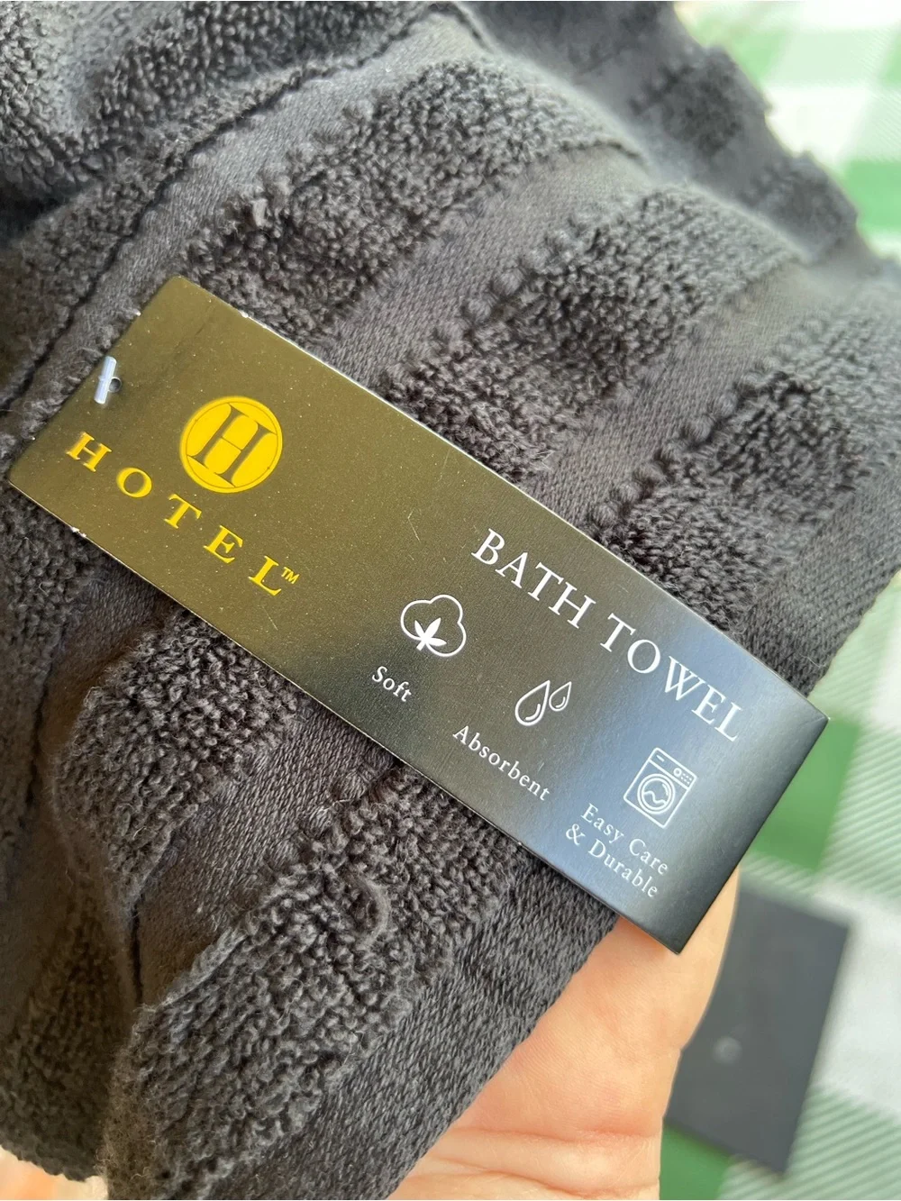 Hotel Dark Black Bath Towel 30x54 New with tags.  100% cotton
